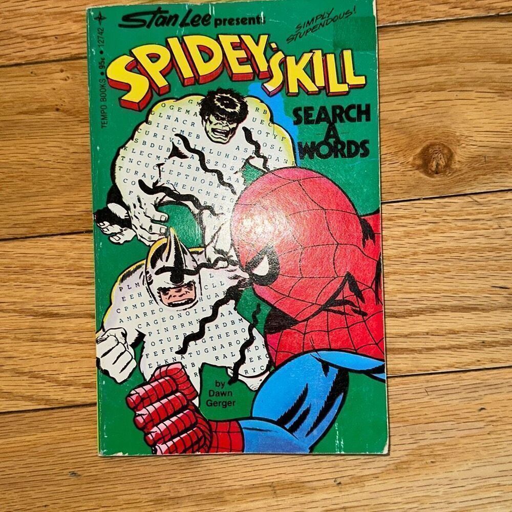 Stan Lee Presents Spidey-Skill Search-A-Words VTG 1970s Marvel Comics crossword